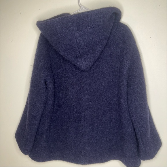 Rosso35 Genova Wool Alpaca Hooded Button Coat sz medium - Picture 8 of 12